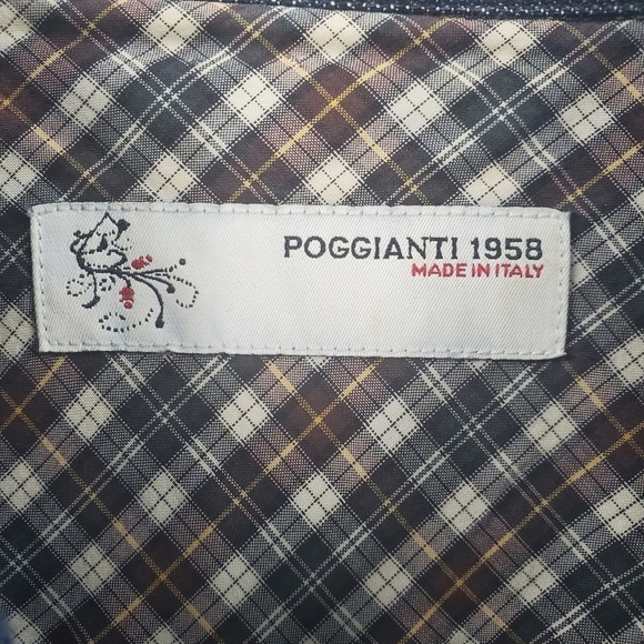 Poggianti 1958 denim pearl snap shirt 42/16.5 neck - Picture 4 of 13